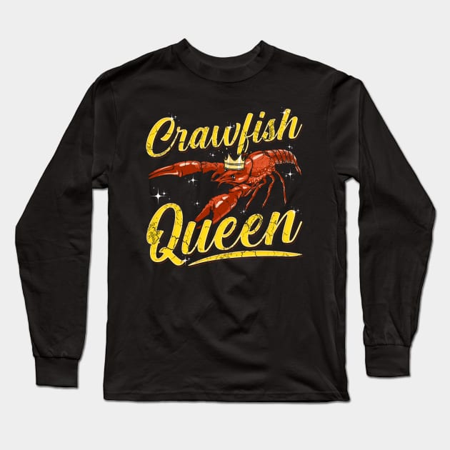 Crawfish Queen Long Sleeve T-Shirt by E